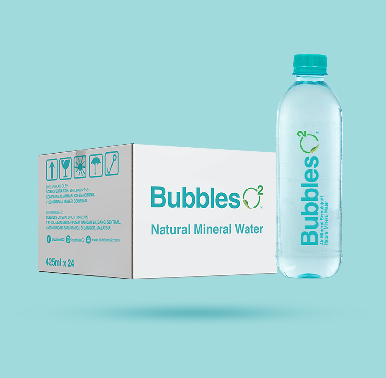 Mineral Water Bubbles O2 ->